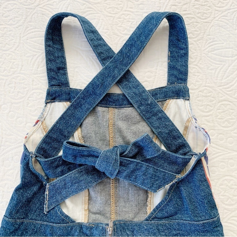 Free People 'We the Free' Dallas Flared Denim Jumpsuit, Stars and Stripes - Picture 7 of 9